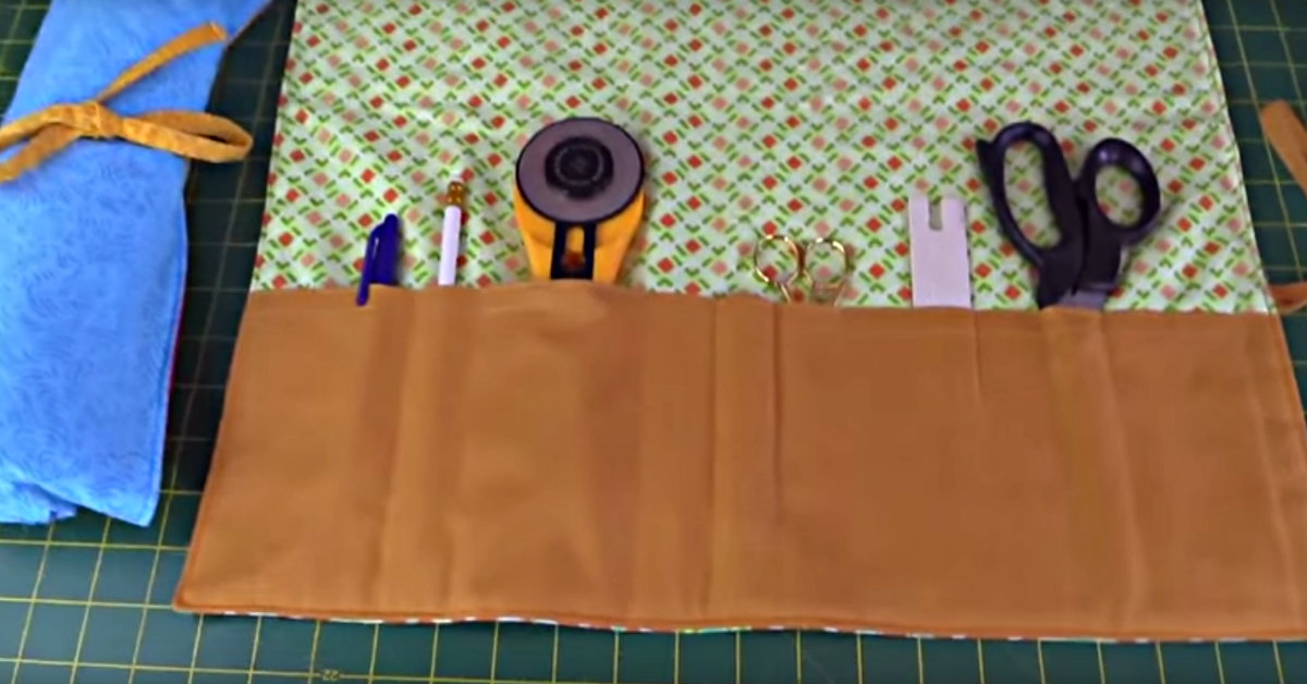 Stay Organized In Style With This Sewing Tool Rollup Holder